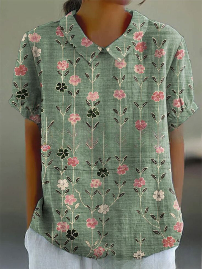 Blomstrende Bluse – Let og Luftig med Legende Blomsterprint