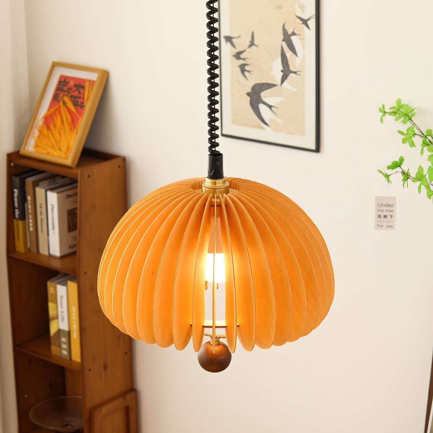 Græskar justerbar pendel lampe