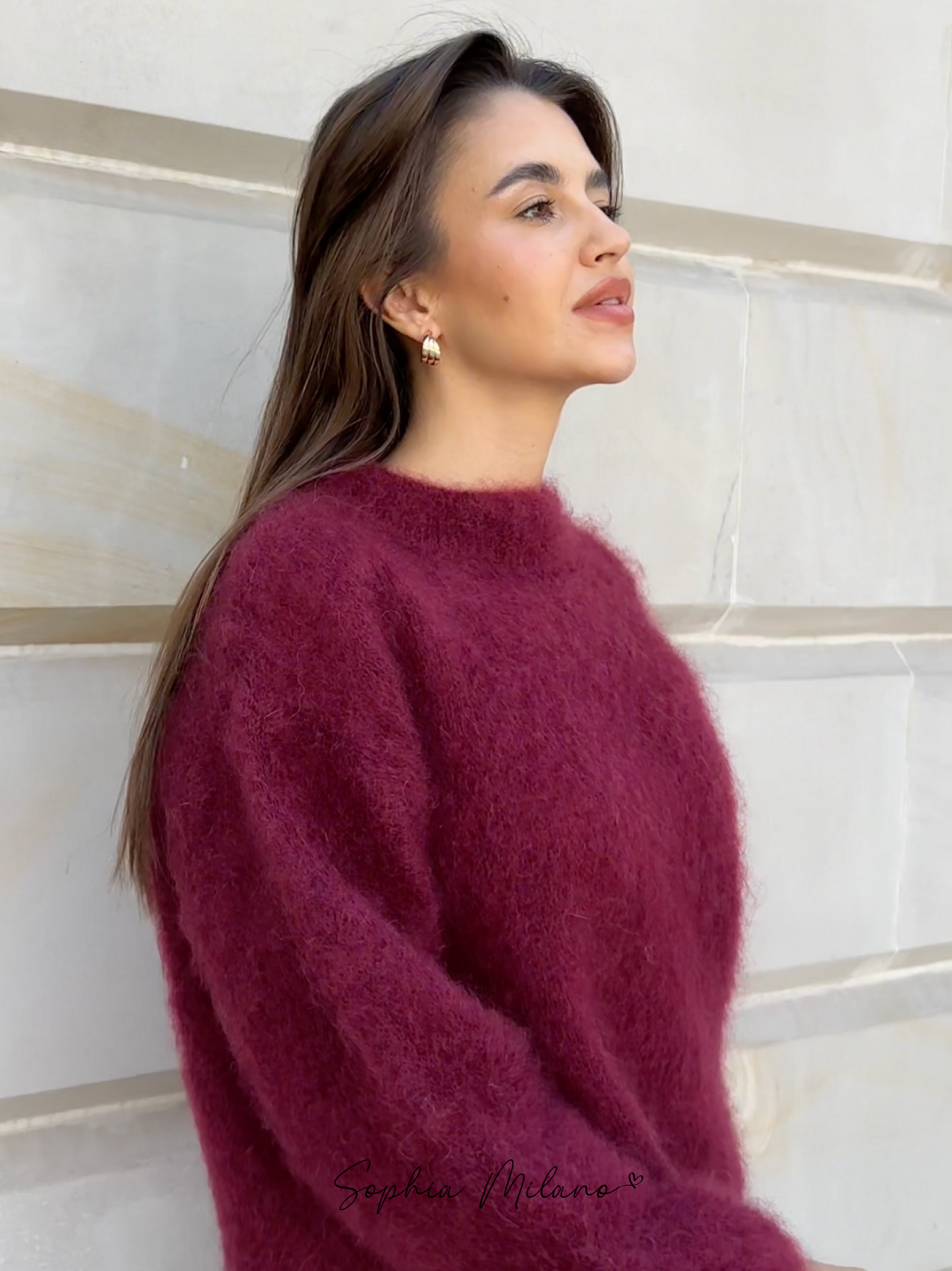 Florine-sweater med rund hals – Komfortabel og stilren strik til enhver lejlighed