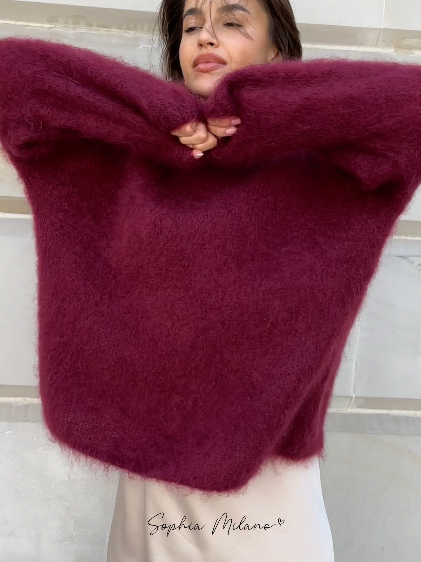 Florine-sweater med rund hals – Komfortabel og stilren strik til enhver lejlighed