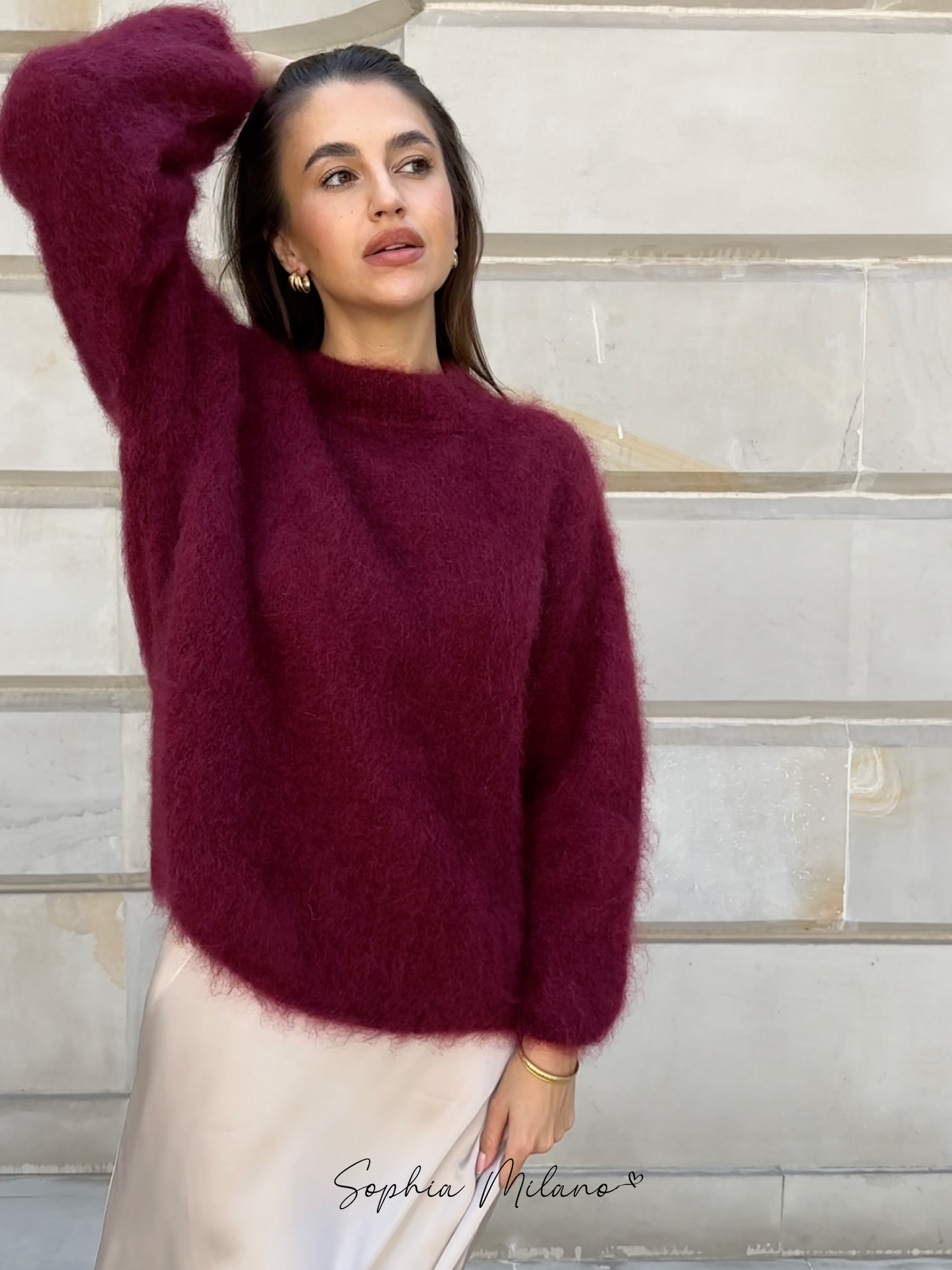 Florine-sweater med rund hals – Komfortabel og stilren strik til enhver lejlighed