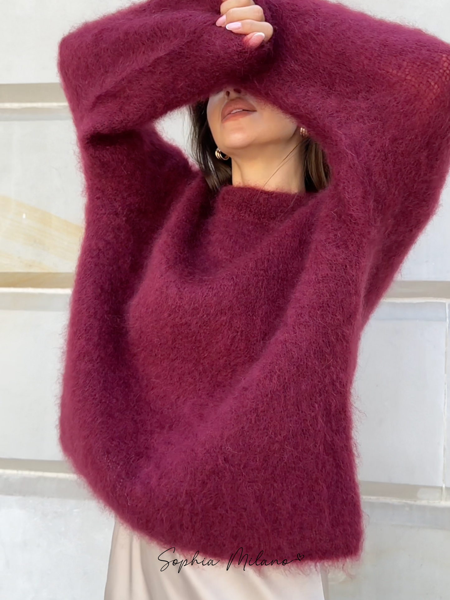 Florine-sweater med rund hals – Komfortabel og stilren strik til enhver lejlighed