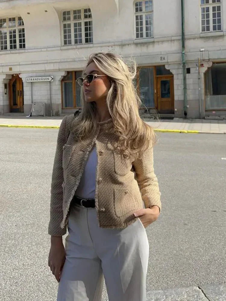 Melinda Tweed-Blazer – Klassisk med Et Strejf af Coolness
