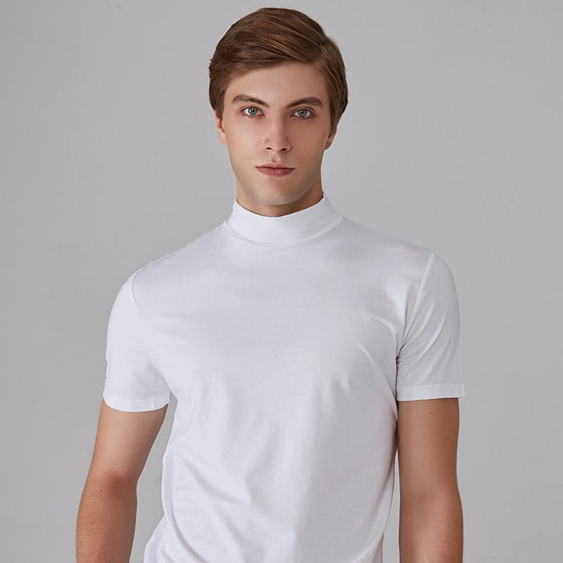 Jude - Slim-fit T-shirt med høj krave til mænd