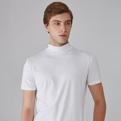 Jude - Slim-fit T-shirt med høj krave til mænd