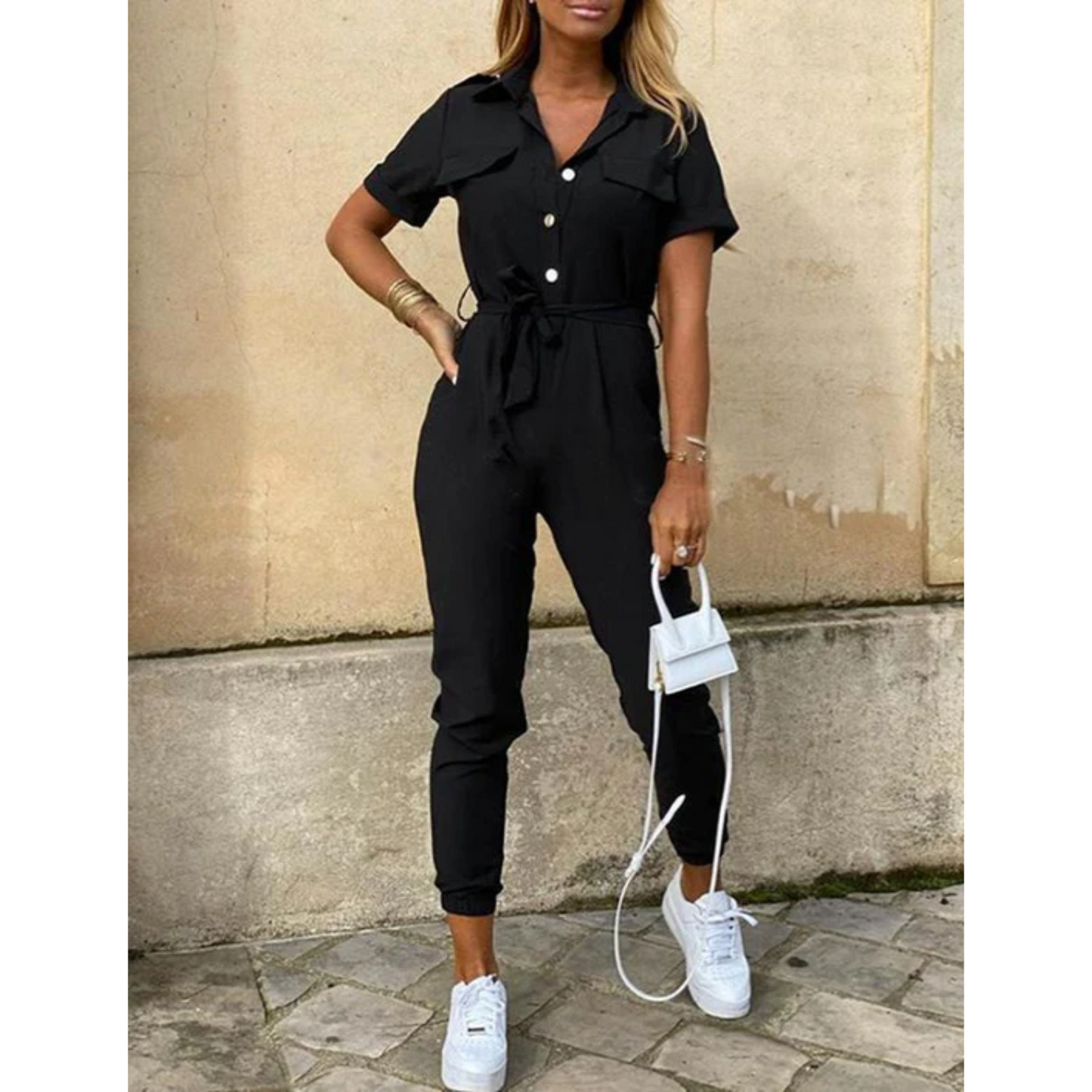 Camila™ | Kortærmet Jumpsuit til Damer | Let og Elegant