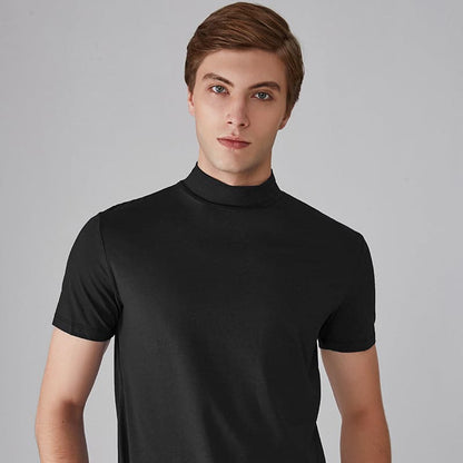 Jude - Slim-fit T-shirt med høj krave til mænd