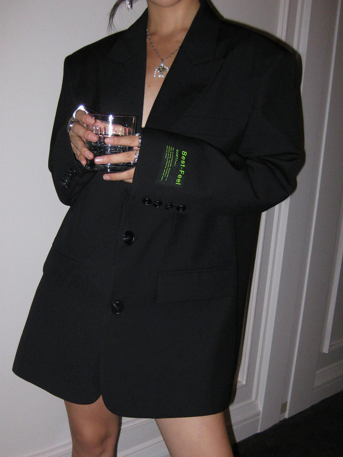 Abigail - Oversized klassisk blazer med lange ærmer og lommer