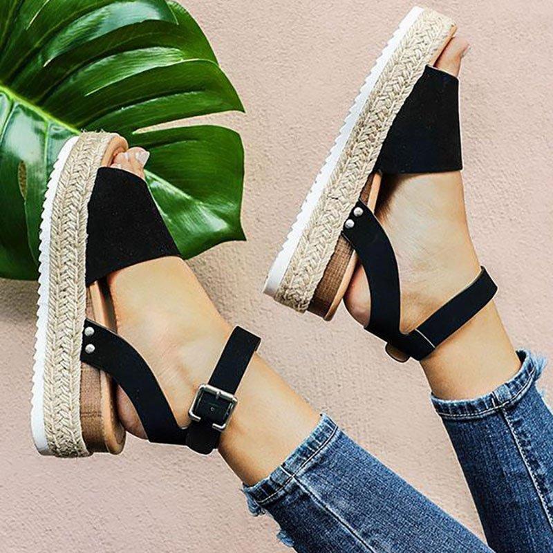 Johanna Espadrille Sandal – Komfortabel Sål og Stilfulde Stropper