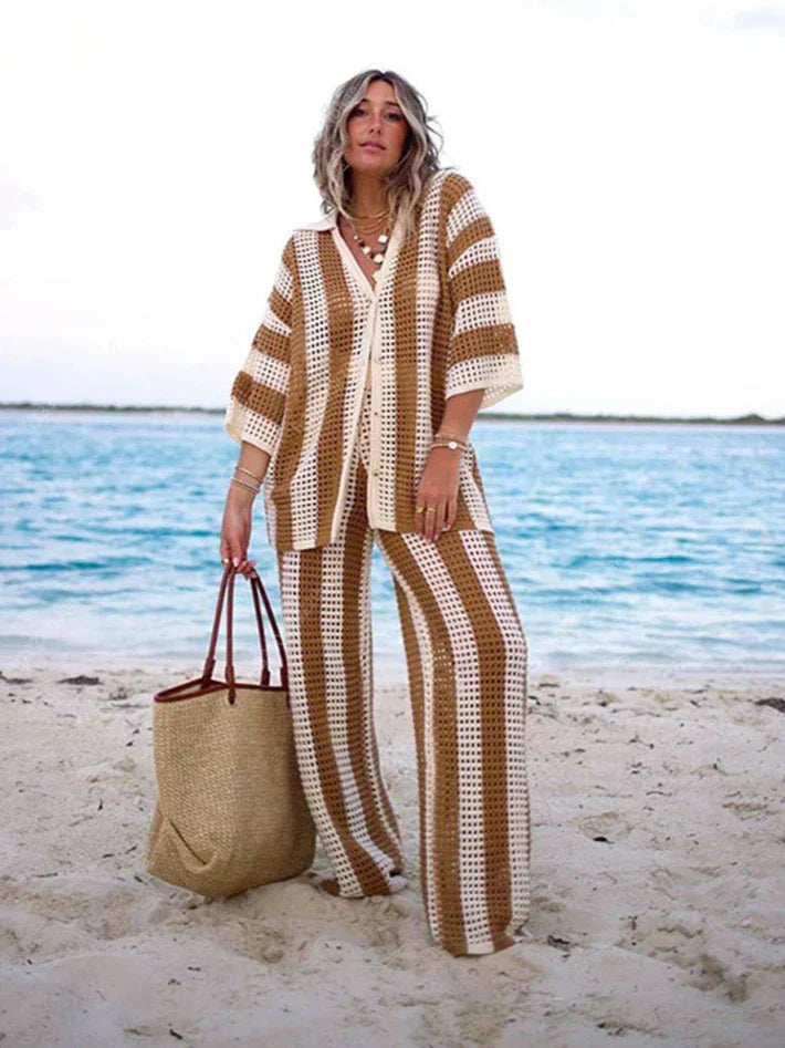 Trendy sommeroutfit med løs pasform og alsidig stil